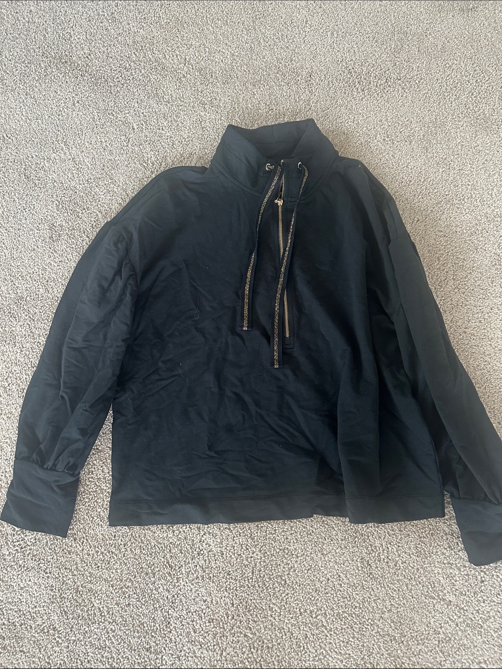 Lilly Pulitzer Black Funnel-Neck Pullover Hoodie